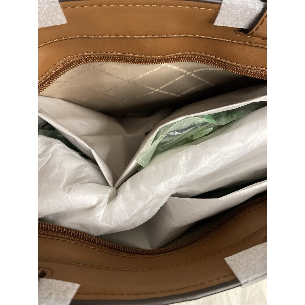 MICHAEL KORS JET SET TRAVEL MD DOUBLE POCKET TOTE SHOULDER BAG MK BROWN MOCHA - Picture 15 of 16